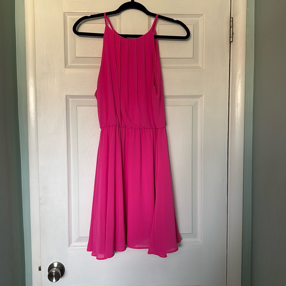 Hot pink dress
